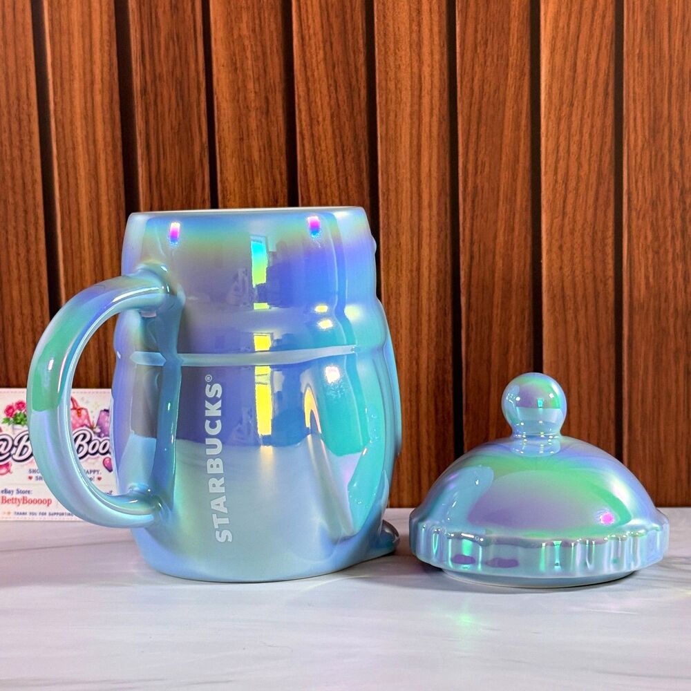 Starbucks HOLIDAY Blue Shimmering PENGUIN Ceramic Mug 14oz [NEW SEALED] - Picture 3 of 6